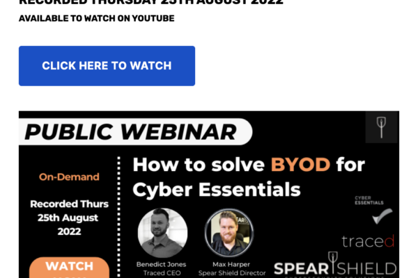 Webinar: How to solve BYOD for Cyber Essentials
